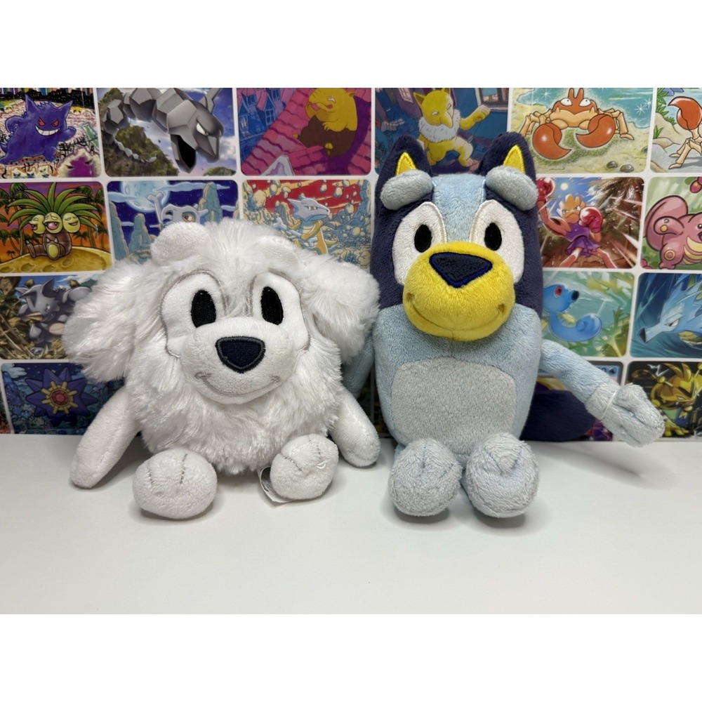 Bluey & Lila Plush Lot Bluey TV Show Moose Toys Stuffed Animals 8" & 6"